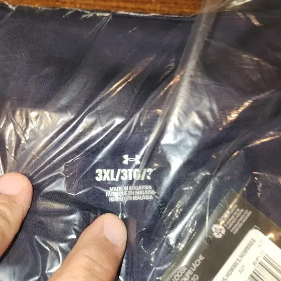 NWT Mens Under Armour Rival Fleece 1/4 Zip Pullover Front Pocket Sz 3XL NAVY - Picture 14 of 14